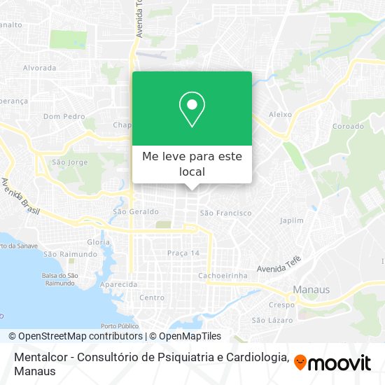 Mentalcor - Consultório de Psiquiatria e Cardiologia mapa