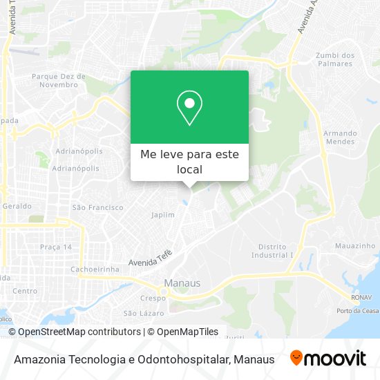 Amazonia Tecnologia e Odontohospitalar mapa