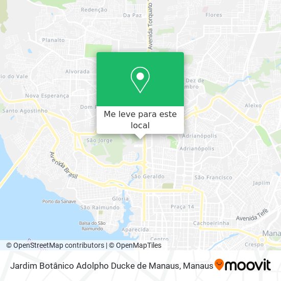 Jardim Botânico Adolpho Ducke de Manaus mapa