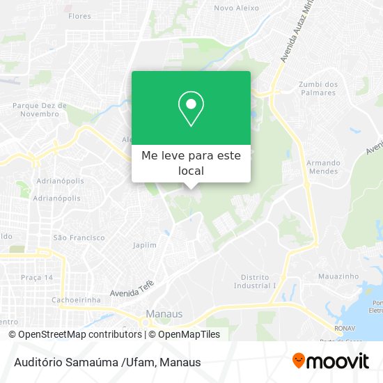 Auditório Samaúma /Ufam mapa