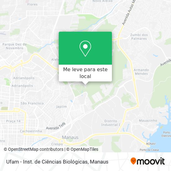 Ufam - Inst. de Ciências Biológicas mapa