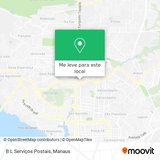 B L Serviços Postais mapa