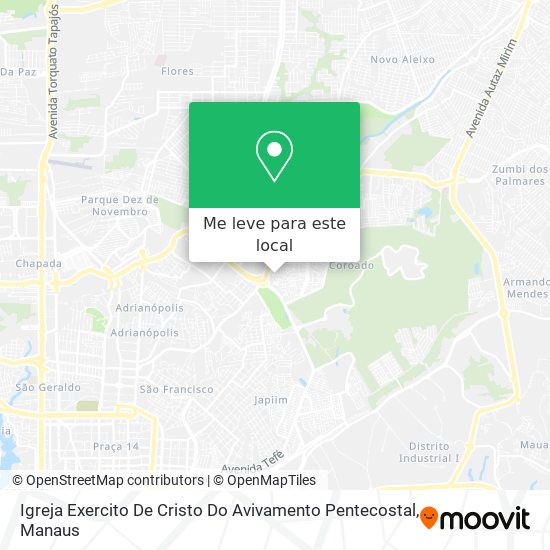 Igreja Exercito De Cristo Do Avivamento Pentecostal mapa