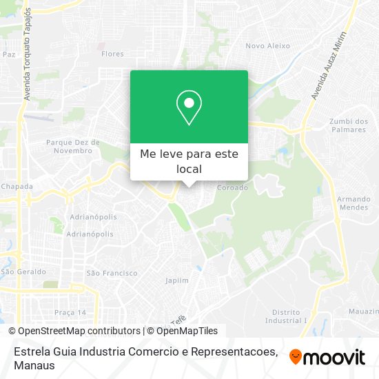 Estrela Guia Industria Comercio e Representacoes mapa