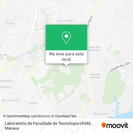 Laboratório da Faculdade de Tecnologia-UFAM mapa