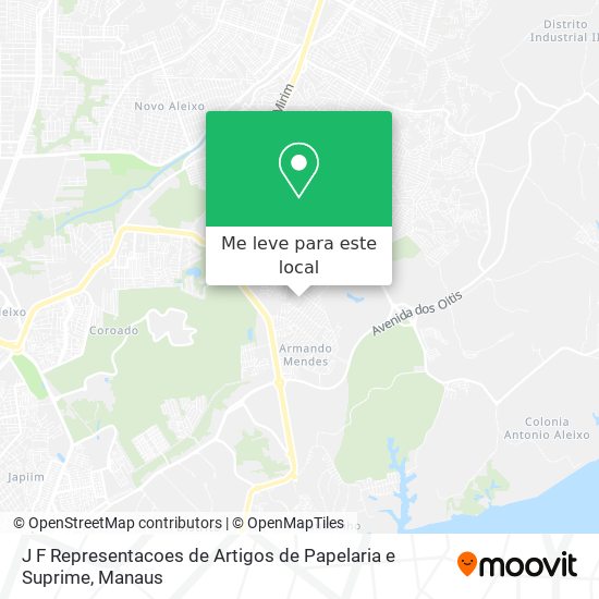 J F Representacoes de Artigos de Papelaria e Suprime mapa
