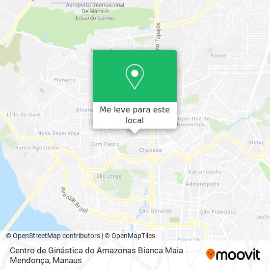 Centro de Ginástica do Amazonas Bianca Maia Mendonça mapa