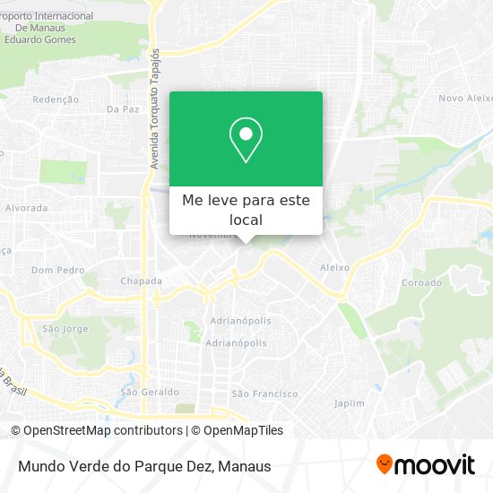 Mundo Verde do Parque Dez mapa