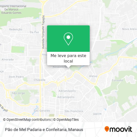 Pão de Mel Padaria e Confeitaria mapa
