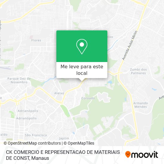 CK COMERCIO E REPRESENTACAO DE MATERIAIS DE CONST mapa