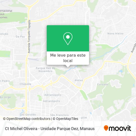 Ct Michel Oliveira - Unidade Parque Dez mapa