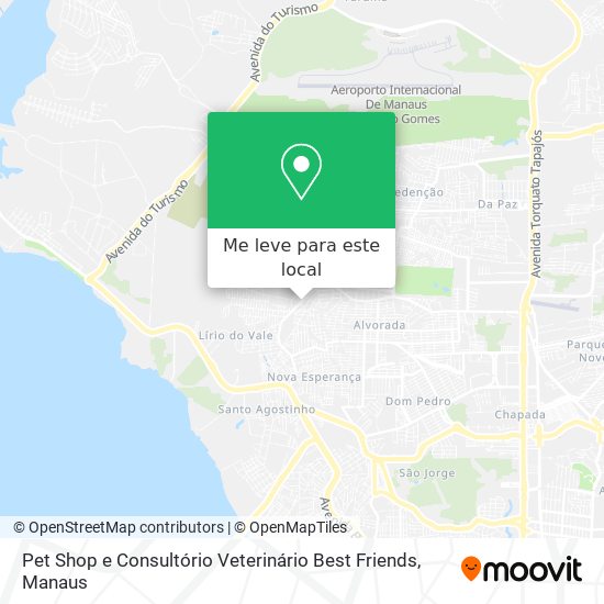 Pet Shop e Consultório Veterinário Best Friends mapa