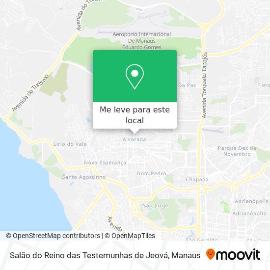 Salão do Reino das Testemunhas de Jeová mapa