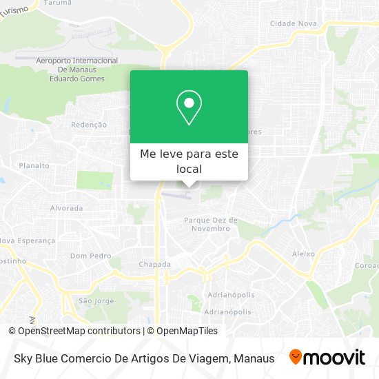 Sky Blue Comercio De Artigos De Viagem mapa