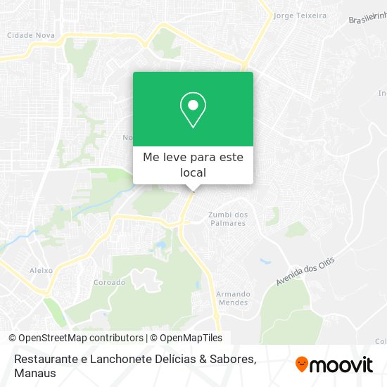 Restaurante e Lanchonete Delícias & Sabores mapa