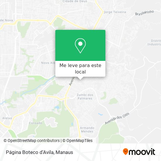 Página Boteco d'Avila mapa