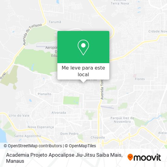 Academia Projeto Apocalipse Jiu-Jitsu Saiba Mais mapa