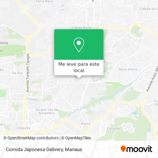 Comida Japonesa Delivery mapa