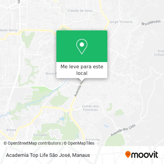 Academia Top Life São José mapa