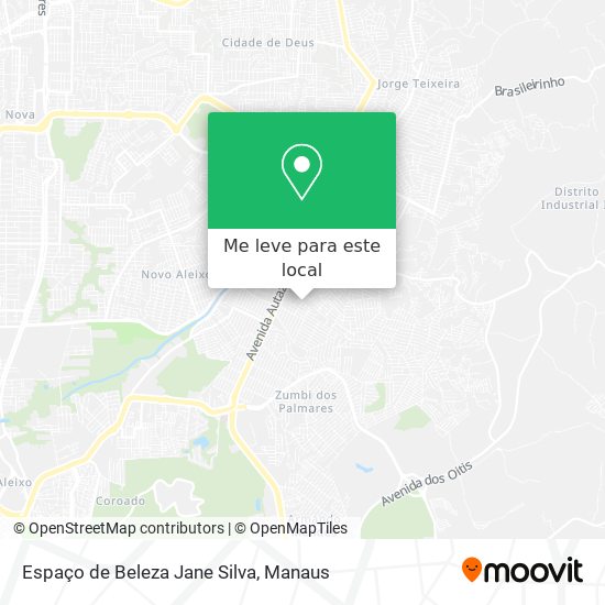Espaço de Beleza Jane Silva mapa