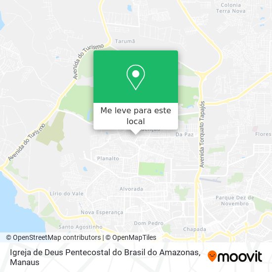Igreja de Deus Pentecostal do Brasil do Amazonas mapa