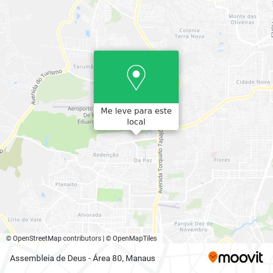 Assembleia de Deus - Área 80 mapa