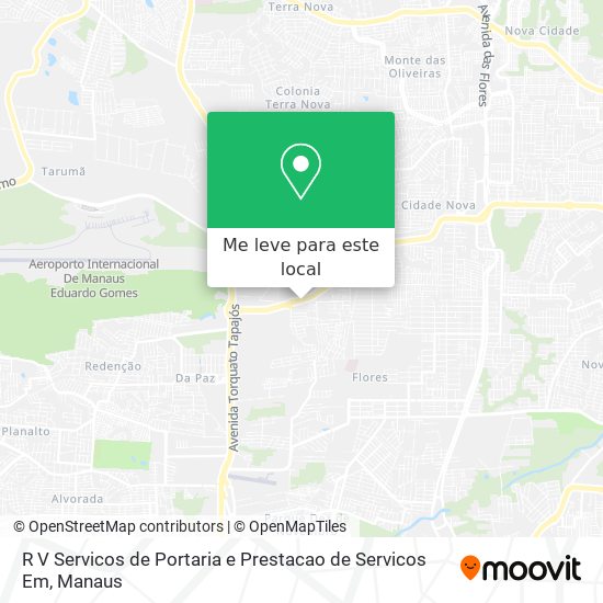 R V Servicos de Portaria e Prestacao de Servicos Em mapa