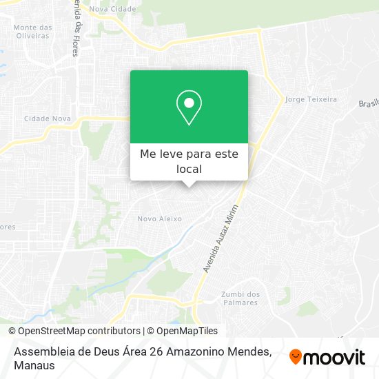 Assembleia de Deus Área 26 Amazonino Mendes mapa