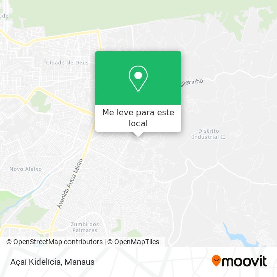 Açaí Kidelícia mapa
