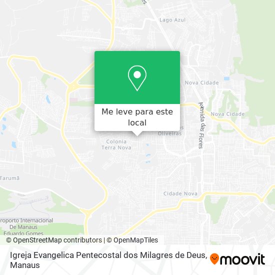 Igreja Evangelica Pentecostal dos Milagres de Deus mapa