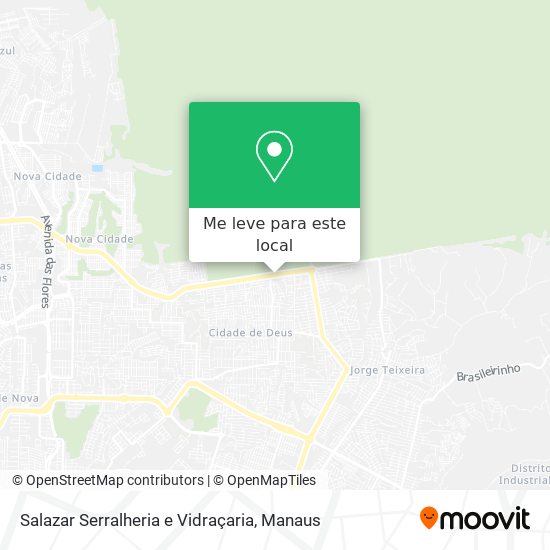 Salazar Serralheria e Vidraçaria mapa
