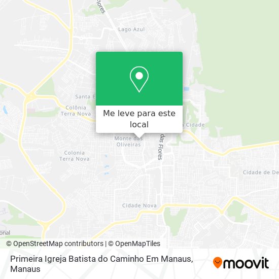 Primeira Igreja Batista do Caminho Em Manaus mapa