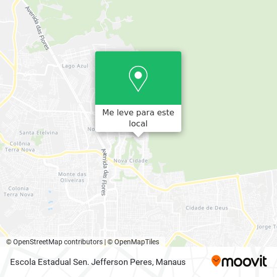 Escola Estadual Sen. Jefferson Peres mapa