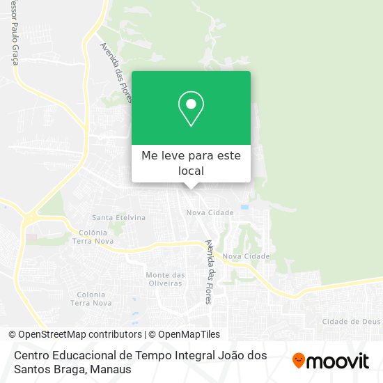 Centro Educacional de Tempo Integral João dos Santos Braga mapa