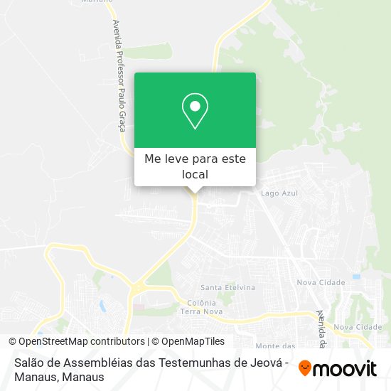 Salão de Assembléias das Testemunhas de Jeová - Manaus mapa