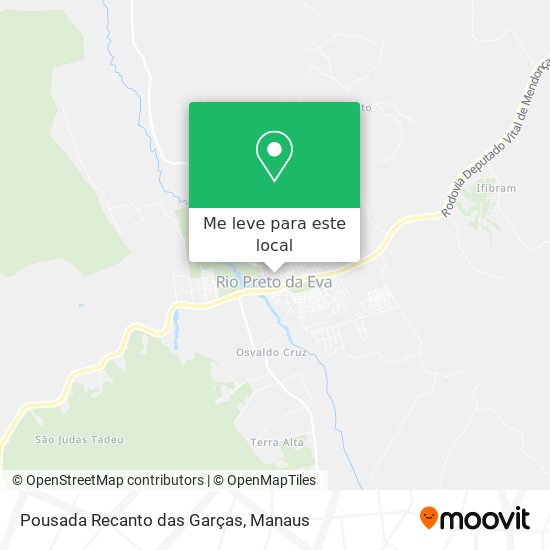 Pousada Recanto das Garças mapa