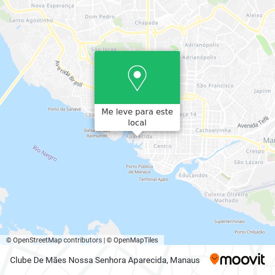 Clube De Mães Nossa Senhora Aparecida mapa