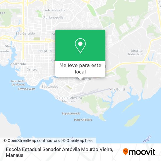 Escola Estadual Senador Antóvila Mourão Vieira mapa