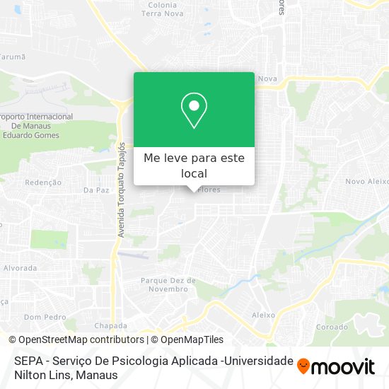 SEPA - Serviço De Psicologia Aplicada -Universidade Nilton Lins mapa