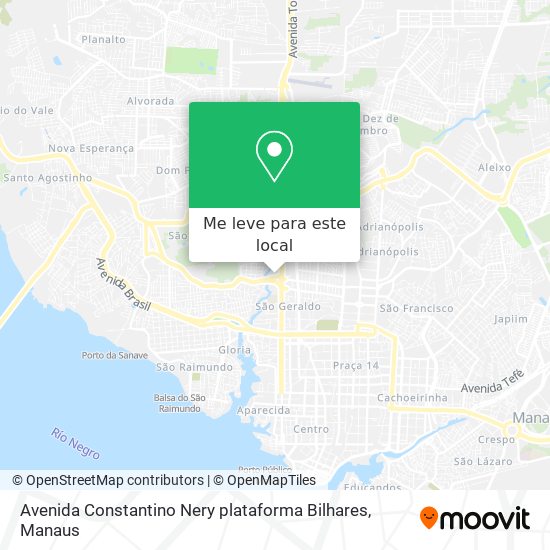Avenida Constantino Nery plataforma Bilhares mapa