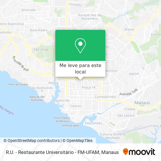 R.U. - Restaurante  Universitário - FM-UFAM mapa