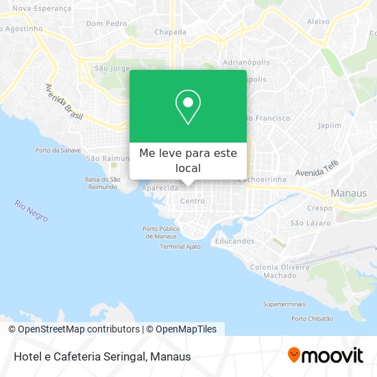 Hotel e Cafeteria Seringal mapa