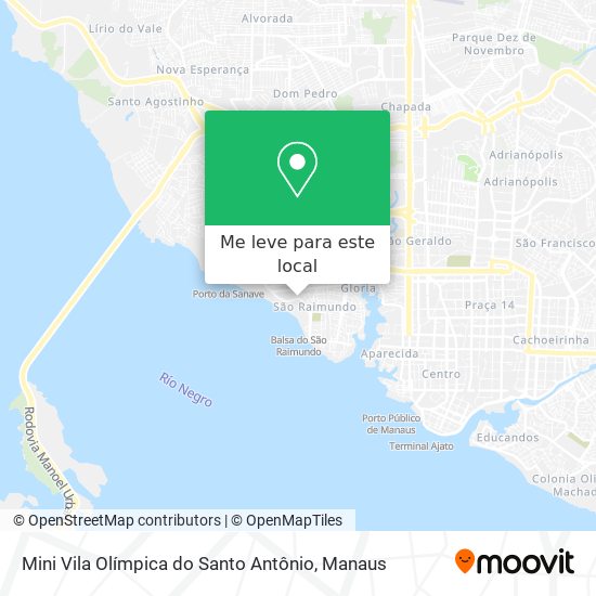 Mini Vila Olímpica do Santo Antônio mapa