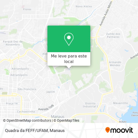Quadra da FEFF/UFAM mapa