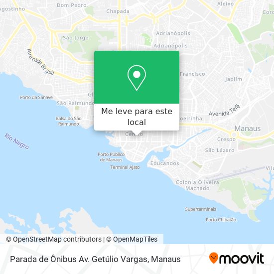 Parada de Ônibus Av. Getúlio Vargas mapa
