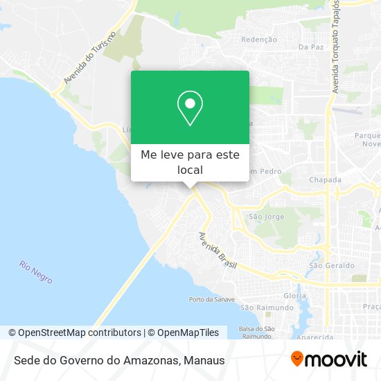 Sede do Governo do Amazonas mapa