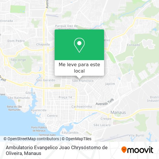 Ambulatorio Evangelico Joao Chrysóstomo de Oliveira mapa
