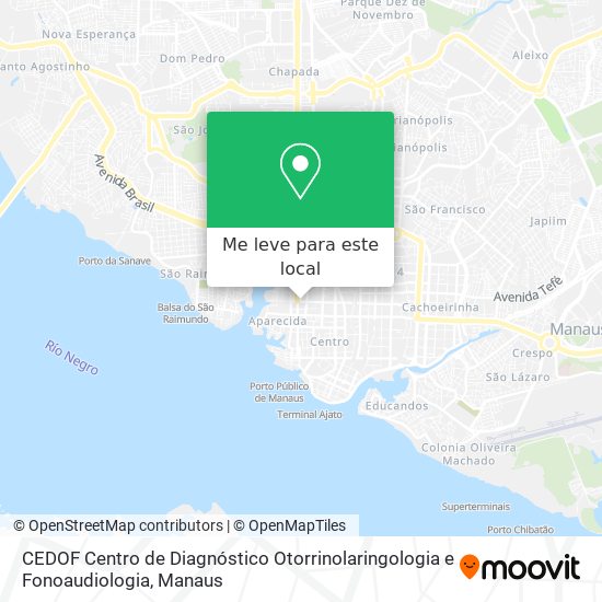 CEDOF Centro de Diagnóstico Otorrinolaringologia e Fonoaudiologia mapa