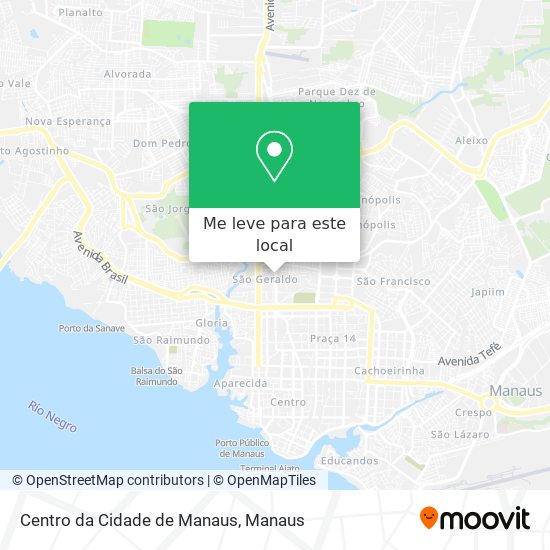 Centro da Cidade de Manaus mapa