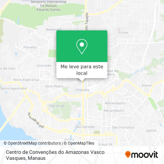 Centro de Convenções do Amazonas Vasco Vasques mapa